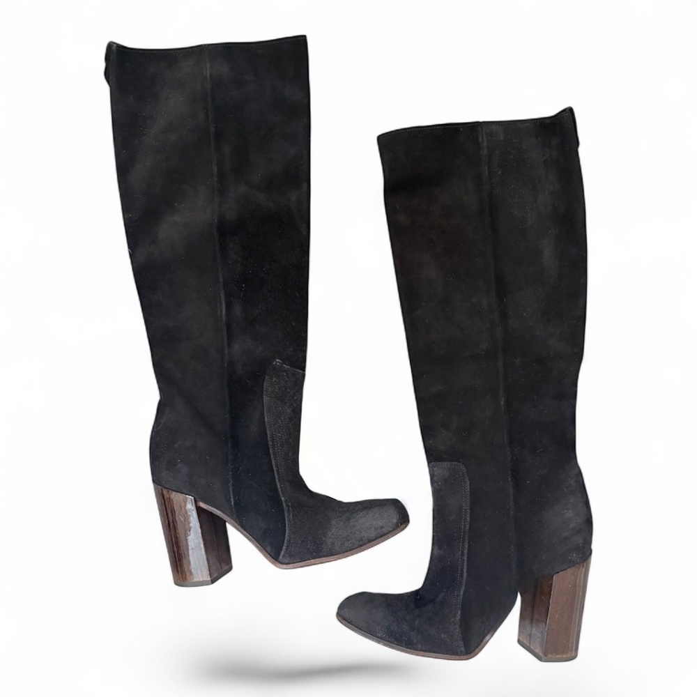 🖤✨ Vintage Billy Reid Suede Knee-High Boots – Black – Size 8 🖤✨